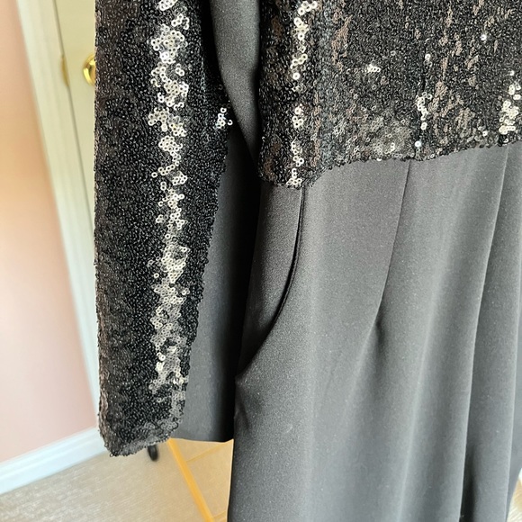 Gorgeous Sequin Jumpsuit Eloquii V-neck wide leg ready for PARTIES! 14-16 NWT - Picture 5 of 6